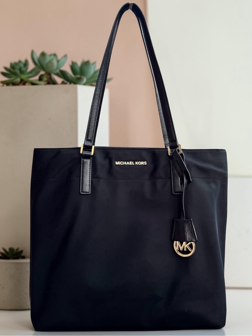 Michael Kors Morgan Large Nylon Tote Bag. $488. Weather-Resistant.